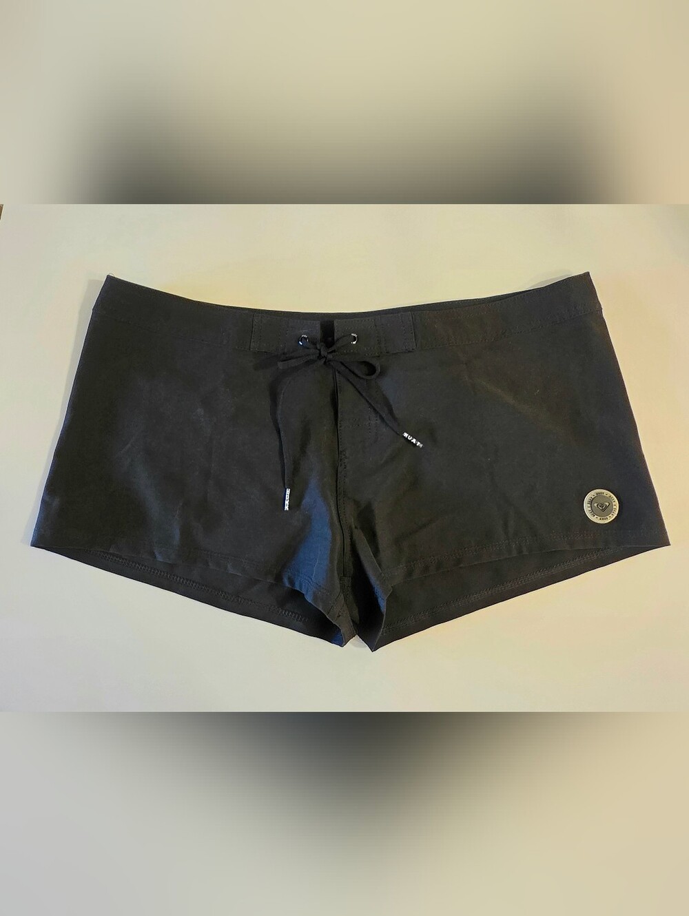 Roxy Board Shorts Black Women's XL Stretchy Beach Athletic Y2K Style EUC